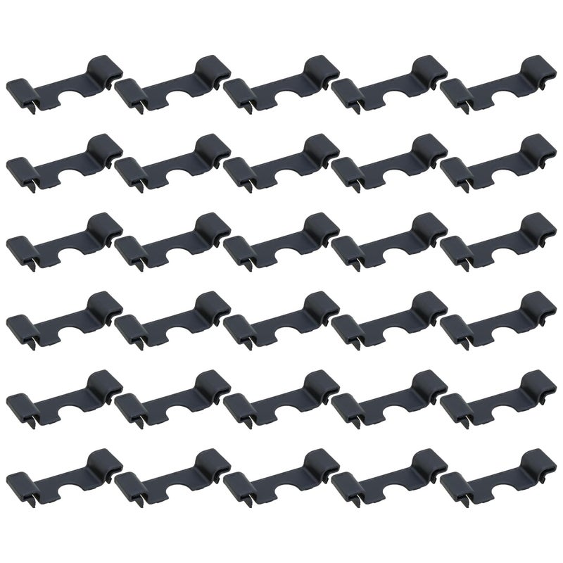 heyous 30PCS Anti Cut Protection End Cap Protector Black 35mm Terminal Block DIN Rail Suitable for Industrial and Hardware Fitting 35mm DIN Rail End Mounting - Image 1